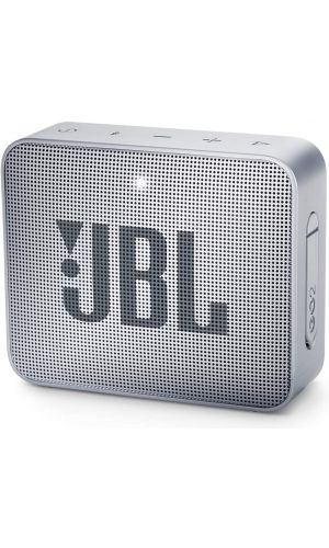 JBL Go 2 Waterproof Portable Bluetooth Speaker with 5-hours of Playtime, Ash Gray
