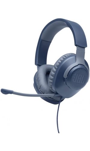 JBL Wired Over-Ear Gaming Headset with 3.5MM Connection and Detachable Boom Mic, Blue