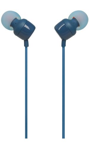 JBL Tune 110 In-Ear Headphone with One-Button Remote/Mic, Blue