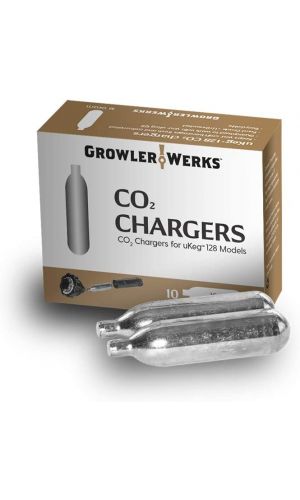 GrowlerWerks uKeg 128 CO2 Chargers 16g, Box of 10