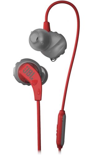 JBL Endurance Run In-Ear Wired Sport Headphone with Microphone and One Button Control, Red