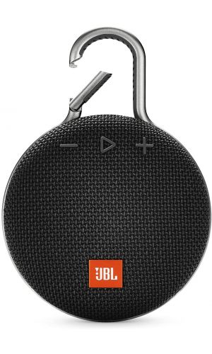 JBL Clip 3 Waterproof Portable Bluetooth Speaker with 10-hours of Playtime, Midnight Black