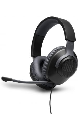 JBL Wired Over-Ear Gaming Headset with 3.5MM Connection and Detachable Boom Mic, Black
