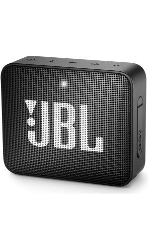 JBL Go 2 Waterproof Portable Bluetooth Speaker with 5-hours of Playtime, Midnight Black