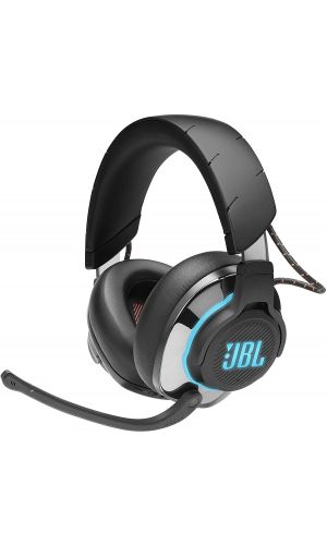 JBL Wireless Over-Ear Gaming Headset with JBL Quantum Sound Signature, DTS + JBL QuantumSURROUND, Active Noise Cancelling, Hi-Res Audio Certified, Flip-Up Boom Mic, Chat Dial Interface, 3.5MM, USB Type C-A, and Lossless 2.4GHz Wireless Connections, Blueto