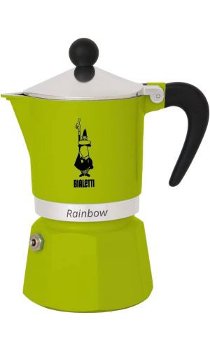 Bialetti Rainbow 3-Cups Espresso Maker, Green
