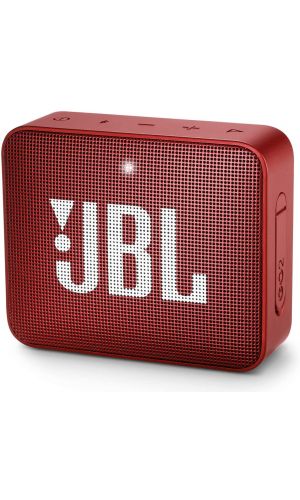 JBL Go 2 Waterproof Portable Bluetooth Speaker with 5-hours of Playtime, Ruby Red