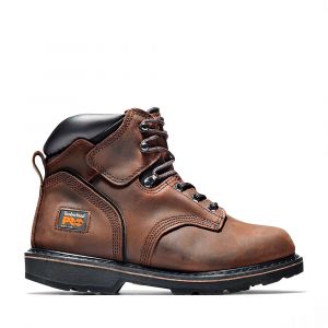 Timberland Men's Pit Boss 6-Inch Work Boot, PRO 24/7 Comfort System™, OrthoLite® Insoles, Leather Upper, Brown
