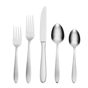 Oneida Mooncrest 45-Piece Everyday Flatware Set, Service For 8, Stainless Steel, Dishwasher Safe