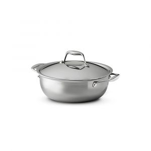 Tramontina Signature 4-Qt Tri-Ply Stainless Steel Covered Universal Pan, Induction Ready,80116/068DS
