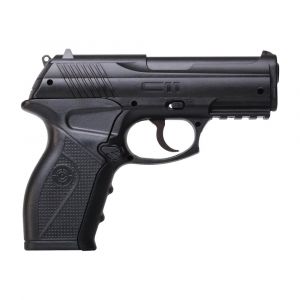 Crosman C11 CO2 Powered BB Pistol, Semi-Auto .177 Caliber Handgun, Compact Airsoft Gear, Black