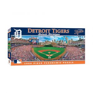 MasterPieces MLB Detroit Tigers- 1000-Pc Panoramic Jigsaw Puzzle, Comerica Park, Officially Licensed
