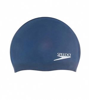 Speedo Adult Solid Silicone Cap, Chlorine Resistant Swimwear, Stretchable, Durable and Latex Free, Teal