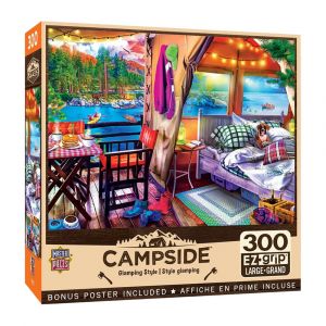 Masterpieces 18x24-Inches Campside - Glamping Style 300 Piece EZ Grip Jigsaw Puzzle, Designed for All Ages