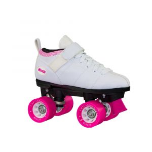 Chicago Ladies Bullet Indoor/Outdoor Speed Roller Skates for Racing, 62mm Urethane Wheels, White, 10