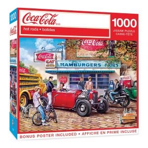MasterPieces Coca-Cola Hot Rods 1000-Piece Jigsaw Puzzle, Officially Licensed, Bonus Poster Included