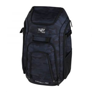 Rawlings Legion 2 Players Backpack, Dedicated Glove Storage, Fully Structured PVC Bottom, Black Camo