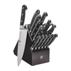 Zwilling Professional S 16-Piece Knife Block Set, High Carbon NO STAIN Steel, Plastic Handle, Black Matte