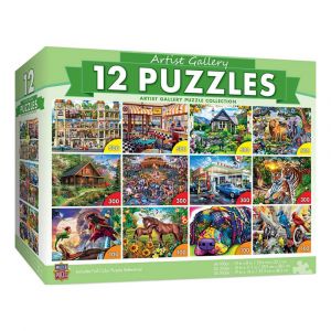 MasterPieces Artist Gallery Jigsaw Puzzle Collection - 12 Pack, Perfect for Adults & Kids, Ages 6+