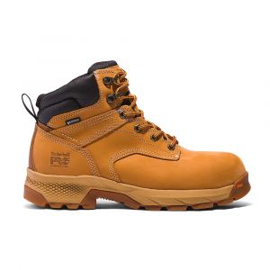 Timberland Men's TiTAN® EV 6-Inch Composite Toe Waterproof Work Boot, HoverSpring™, Leather Uppers, Wheat, Medium, 10