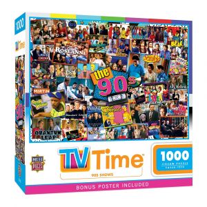 Masterpieces TV Time - 90's Shows 1000 Piece Jigsaw Puzzle, Family Fun Game, Bonus Poster Included