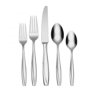 Oneida Camlynn Mirror 45-Pc Everyday Flatware Set, Service For 8, Stainless Steel, Dishwasher Safe