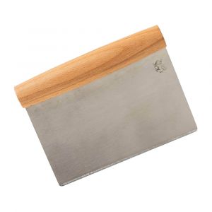 Nordic Ware Dough Scraper with Stainless Steel Blade and Beechwood Grip, Perfect for Easy Baking, Silver