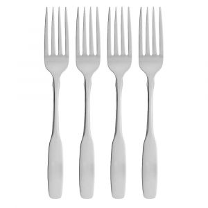 Oneida Paul Revere Fine Flatware Dinner Forks, Set Of 4, Stainless Steel, Dishwasher Safe