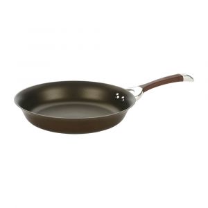 Circulon 8.5-Inch Nonstick Frying Pan with Stainless Steel & Silicone Handle, Sleek/Stylish Design, Chocolate
