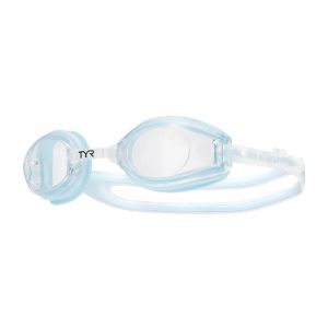 TYR Women's Femme T-72 Petite Goggles, Polycarbonate Lenses with UVA/UVB Protection, Clear/Ice Blue