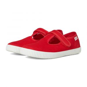 Cienta 50000.02 Red Velcro T- Strap Shoe, Features Light Padding and Machine Washable Design