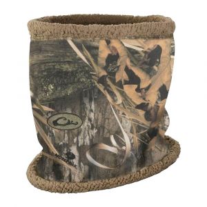 Drake Men's Sherpa Fleece Neck Gaiter for Hunting, One size Fit, Mossy Oak Shadow Grass Habitat