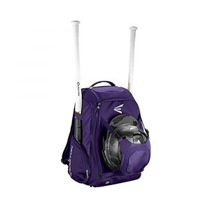 Easton Walk-Off IV Bat & Equipment Backpack with External Helmet Holder, Dual Zipper Design, Purple