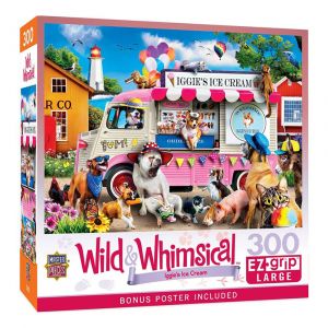 MasterPieces Wild & Whimsical - Iggy's Ice Cream 300 Piece EZ Grip Jigsaw Puzzle, Free Bonus Poster