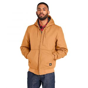 Timberland Pro Men's Gritman Fleece-Lined Hooded Canvas Jacket, Durable Cotton Duck, Dark Wheat, S