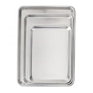 Nordic Ware Naturals 3-Piece Baker's Delight Set, Aluminum, Even Heating & Warp-Resistant, 43174