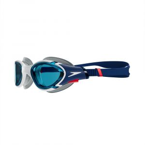 Speedo Biofuse 2.0 Goggles, Wide Split-Strap Design, 100% UV Protection, Anti Fog, PVC Free, Blue