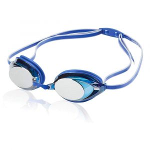 Speedo Adult Vanquisher 2.0 Mirrored Swimming Goggles, Anti Fog and UV protection, Latex Free, Blue