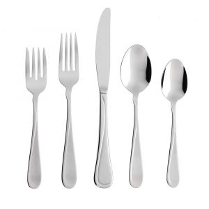 Oneida Flight 65-Piece Everyday Flatware Set, Service For 12, Stainless Steel, Dishwasher Safe
