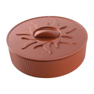 Nordic Ware 10-Inch Microwave Tortilla and Pancake Warmer, Insulated Round Food Server, Orange