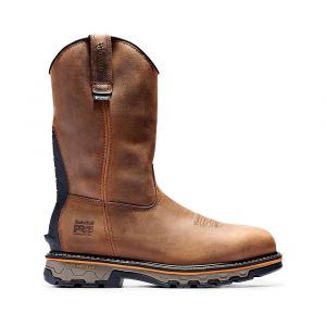 Timberland Men's True Grit Pull On Composite Toe Waterproof Work Boot, OrthoLite Insoles, Metal Free, Earth Brown