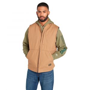 Timberland Men's PRO® Gritman Fleece-Lined Canvas Vest, Warm & Durable Functional Workwear, Dark Wheat, XXL