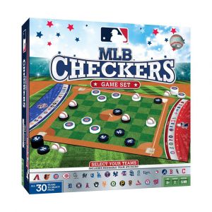 MasterPieces MLB - League Checkers Board Game, Includes Reusable Team Stickers, Officially Licensed