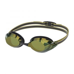 Speedo Vanquisher 3.0 Mirror Swim Goggles, Anti-Fog, UV Protection, Slide & Lock Nose Bridge, Green