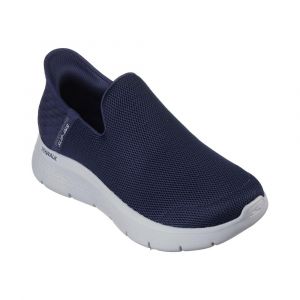 Skechers Men's Slip-ins GO WALK Flex No Hands Shoes, Heel Pillow™ & Ultra Go® cushioned midsole, Navy, 10