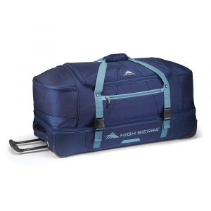 High Sierra Fairlead 34-Inch Portable Wheeled Rolling Polyester Duffel Travel Bag, True Navy/Graphite Blue