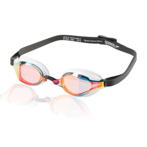 Speedo Speed Socket 2.0 Mirrored Swim Goggles, Adjustable Nose Bridge, Anti-Fog & UV Protection, Vapor