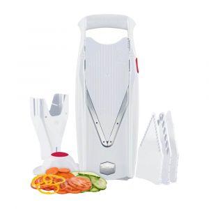 Swissmar Borner V-Power Mandoline, Professional Adjustable Food and Vegetable Slicer, White