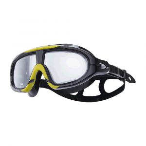 TYR Adult Orion Swim Mask, Polycarbonate Lenses with UVA/UVB Protection, Smoke/Black/Yellow