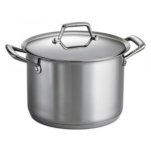 Tramontina Gourmet Prima 8-Quart Stainless Steel Stock Pot with Lid, Induction Ready, 80101/011DS